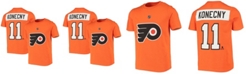 Outerstuff Youth Travis Konecny Orange Philadelphia Flyers Name and Number T-shirt